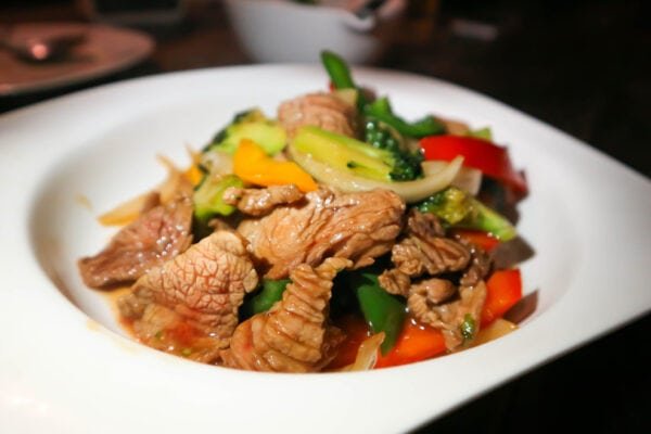 Air-Fried Lamb and Vegetable Stir-Fry