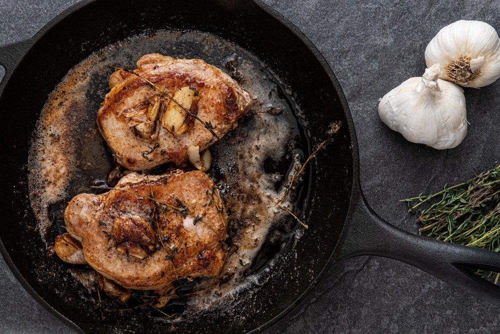 Air-Fried Pork Chops with Garlic-Herb Crust