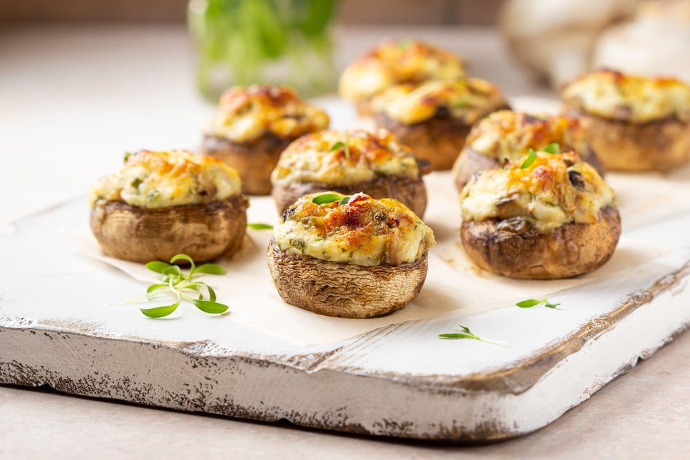 Air-Fried Stuffed Mushrooms