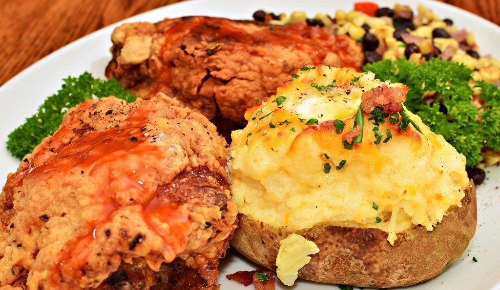 BBQ Chicken Stuffed Potatoes