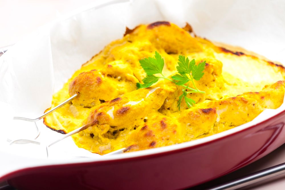 Coconut Curry Chicken Skewers