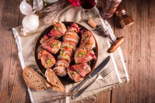 Garlic and Rosemary Stuffed Pork Tenderloin