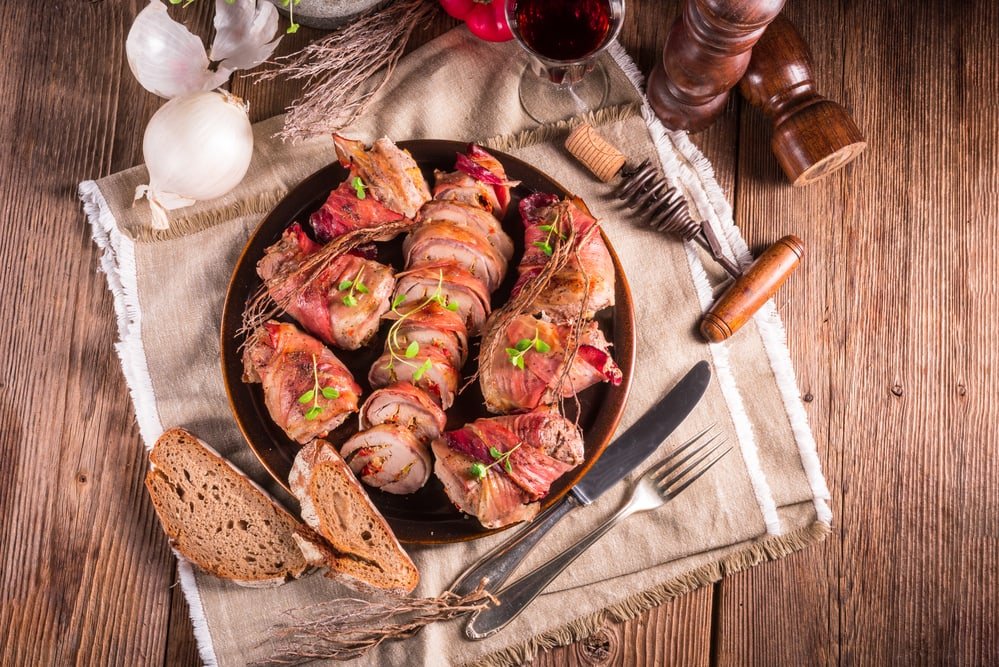 Garlic and Rosemary Stuffed Pork Tenderloin