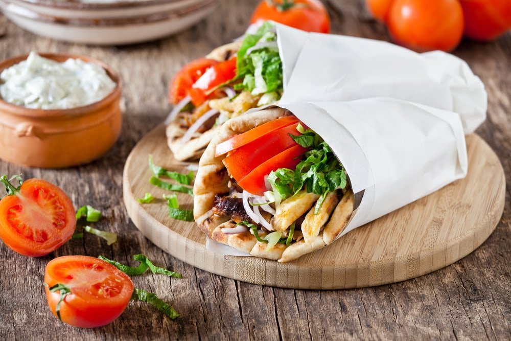 Greek-Style Air-Fried Lamb Gyros