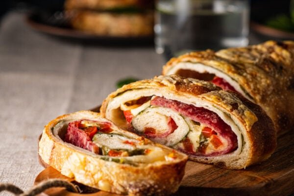 Ham and Cheese Breakfast Stromboli