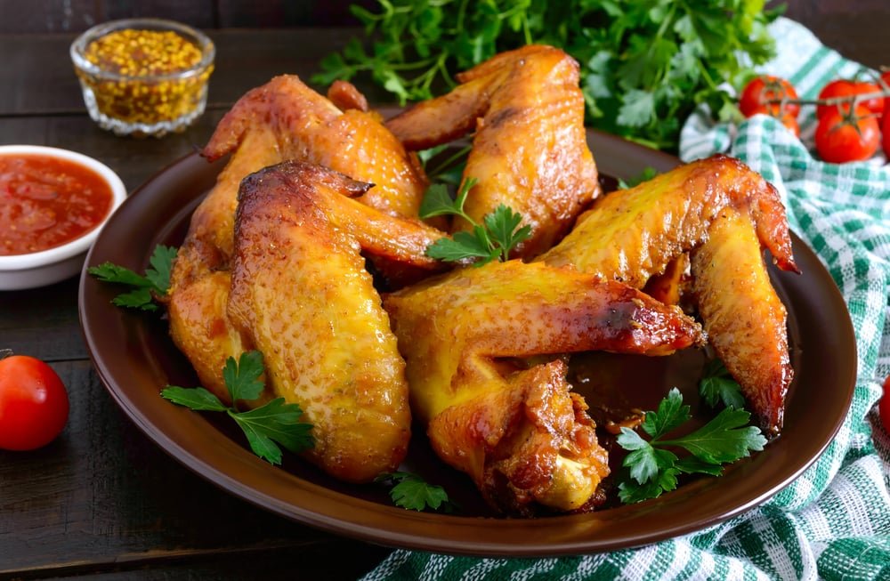 Honey Mustard Glazed Chicken Wings