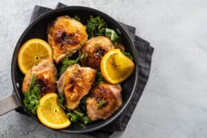 Orange Glazed Chicken Thighs