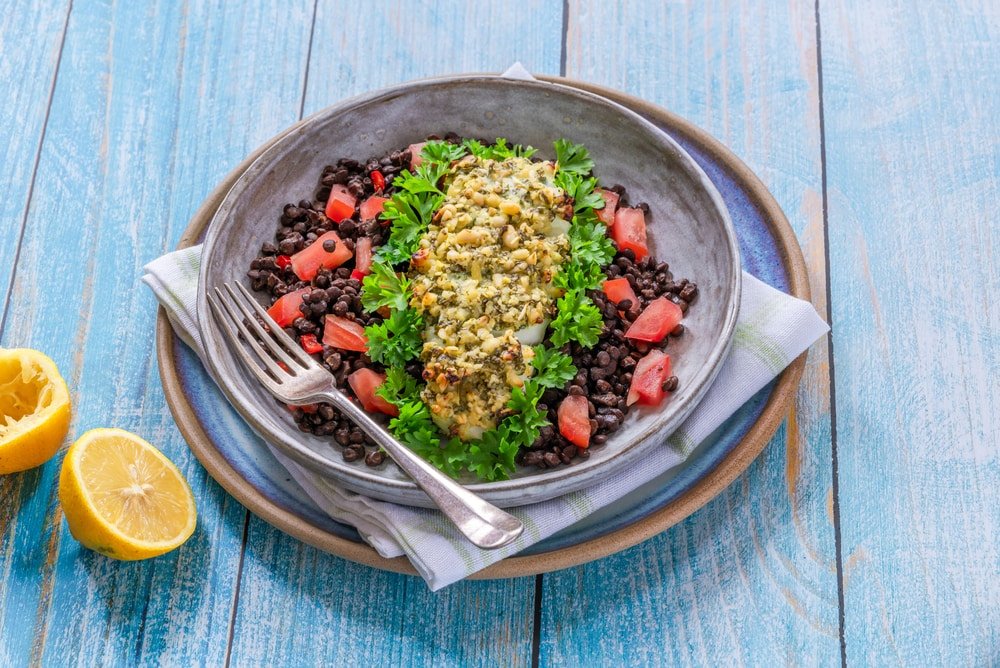 Pesto Crusted Cod