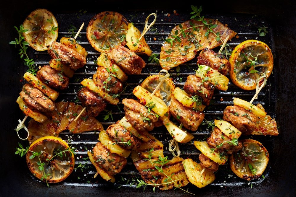 Pineapple BBQ Chicken Kabobs