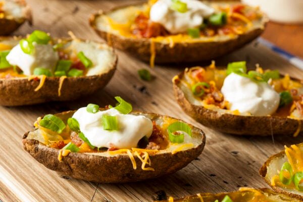Potato Skins with Bacon and Cheese