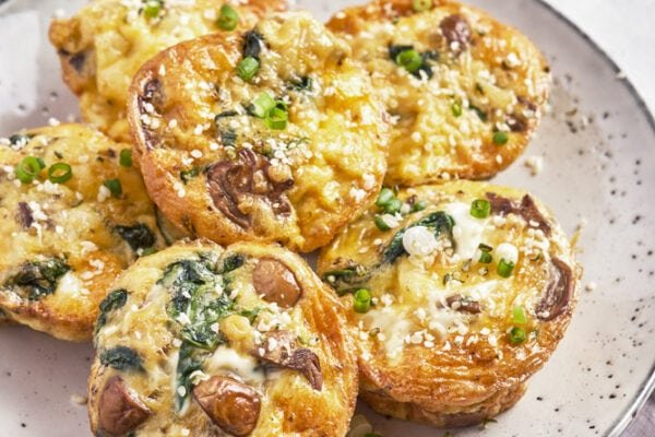 Spinach and Mushroom Quiche Cups