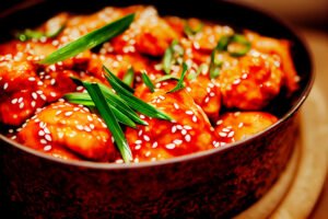 Sticky BBQ Orange Chicken