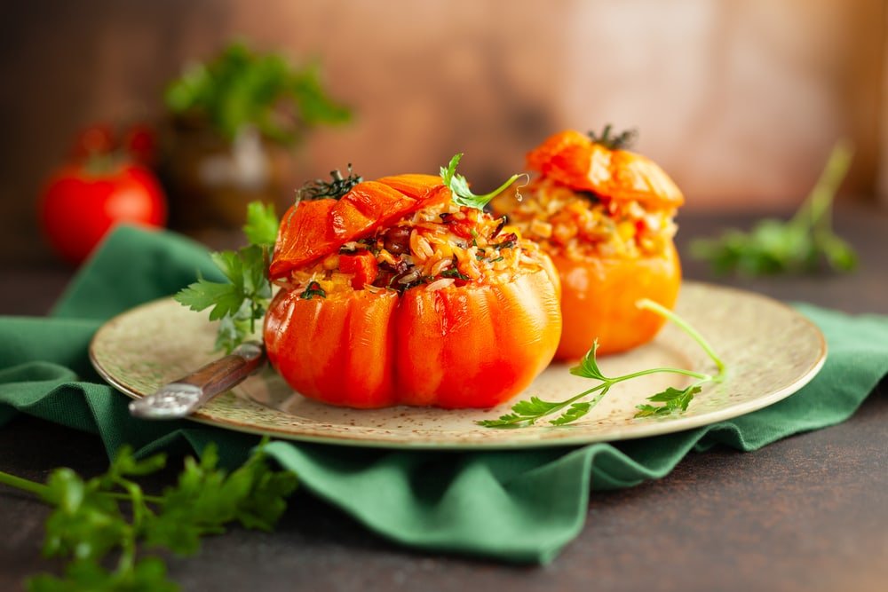 Vegan Stuffed Tomatoes